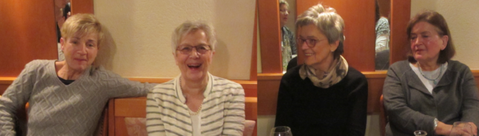 lustige Gesellschaft beim Neujahrsessen